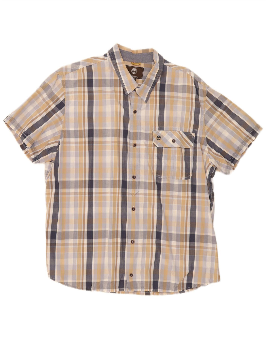 Męska koszulka z krótkim rękawem Timberland Earthkeepers 2XL w wielobarwną kratkę