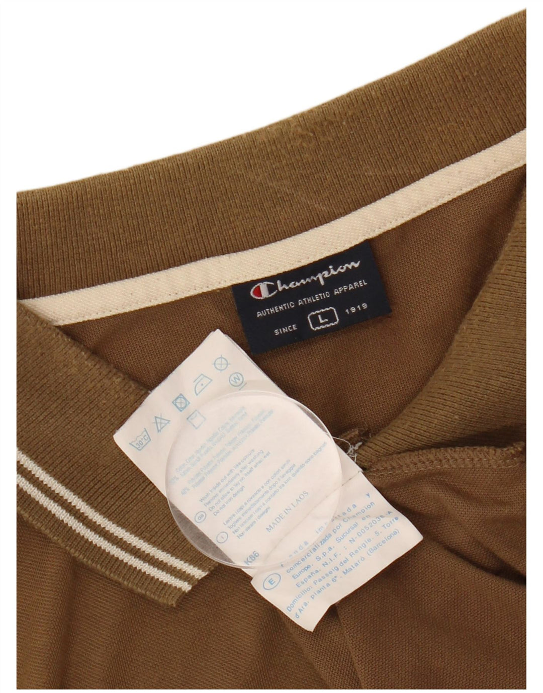 Męska koszulka polo CHAMPION, duża, brązowa, bawełniana