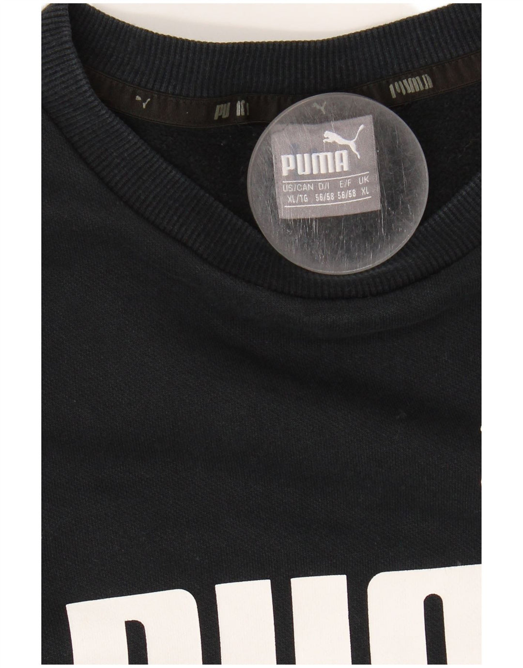 PUMA Mens Graphic Sweatshirt Jumper XL Black Cotton