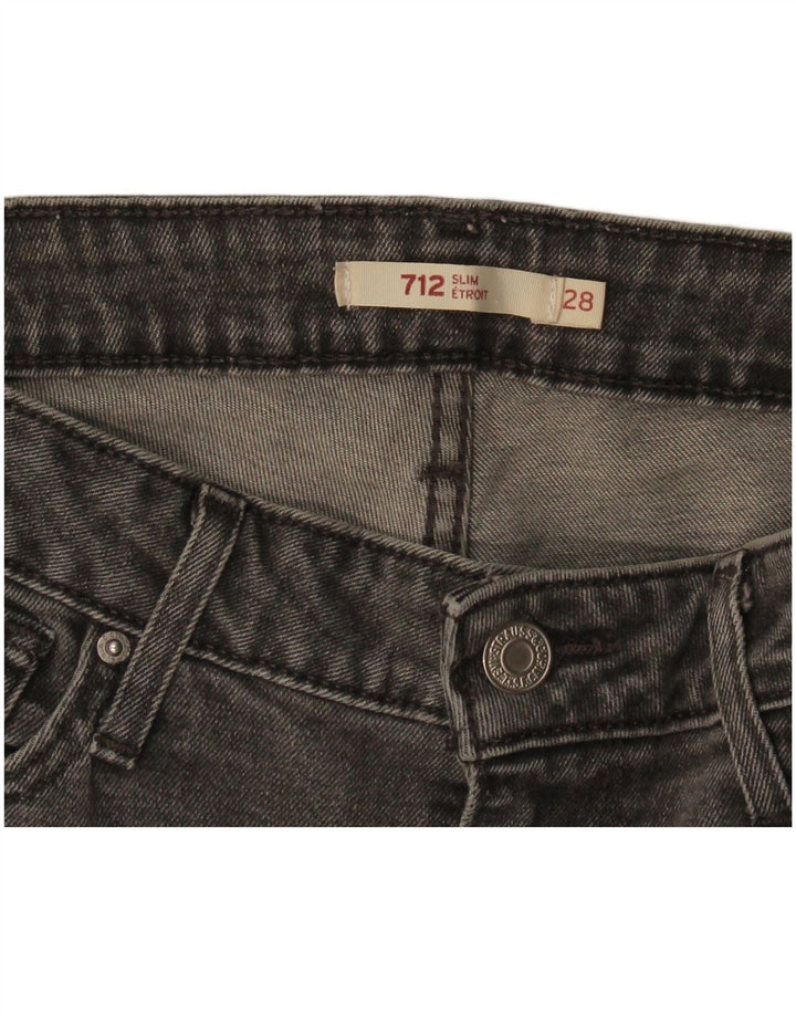 Damskie jeansy Levi's 712 Slim W28 L26 Szare