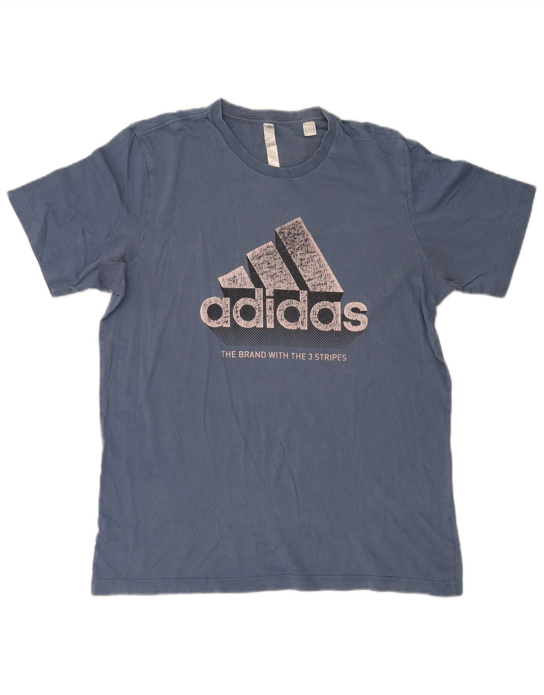 Męska koszulka graficzna Adidas Top Medium Granatowa, bawełniana
