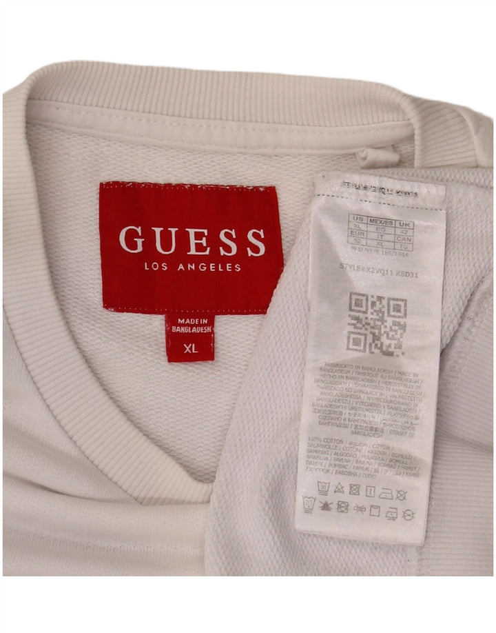 Męska bluza Guess Graphic Jumper XL w kolorze złamanej bieli, bawełniana