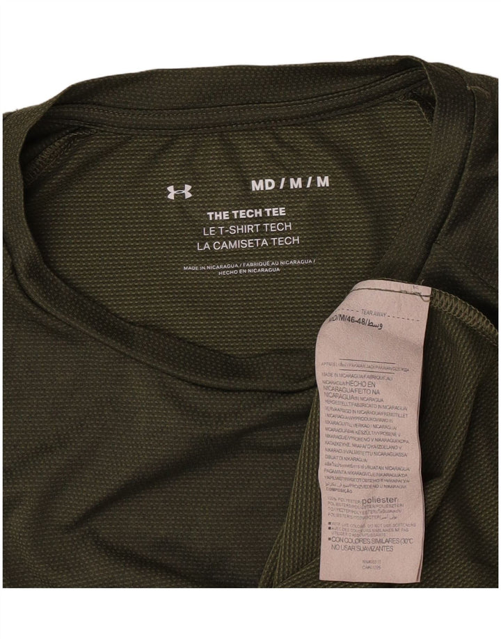 Under Armour Męski T-shirt Top, średni, khaki, poliester