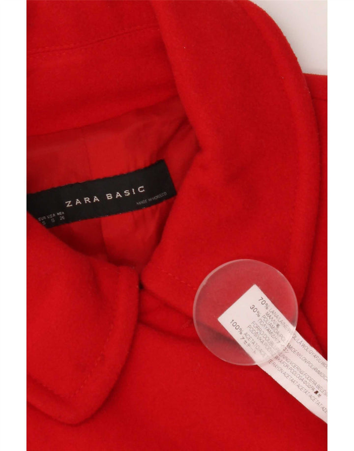 Płaszcz damski Zara Pea Coat UK 10 Small Red Wełna