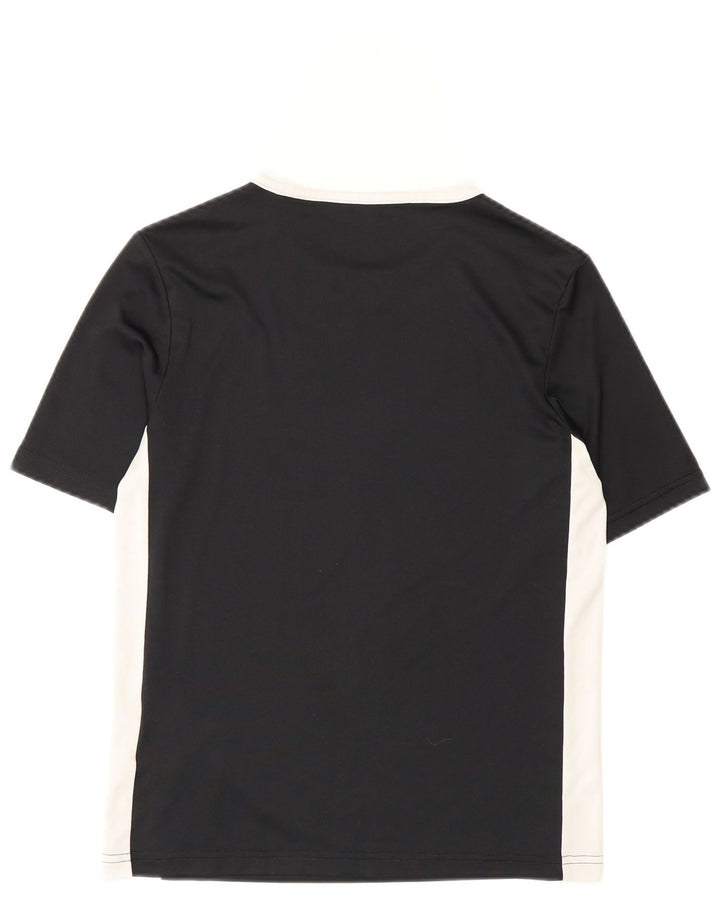 Adidas Chłopięcy T-shirt Top 11-12 lat Średni Czarny Poliester z blokami kolorów