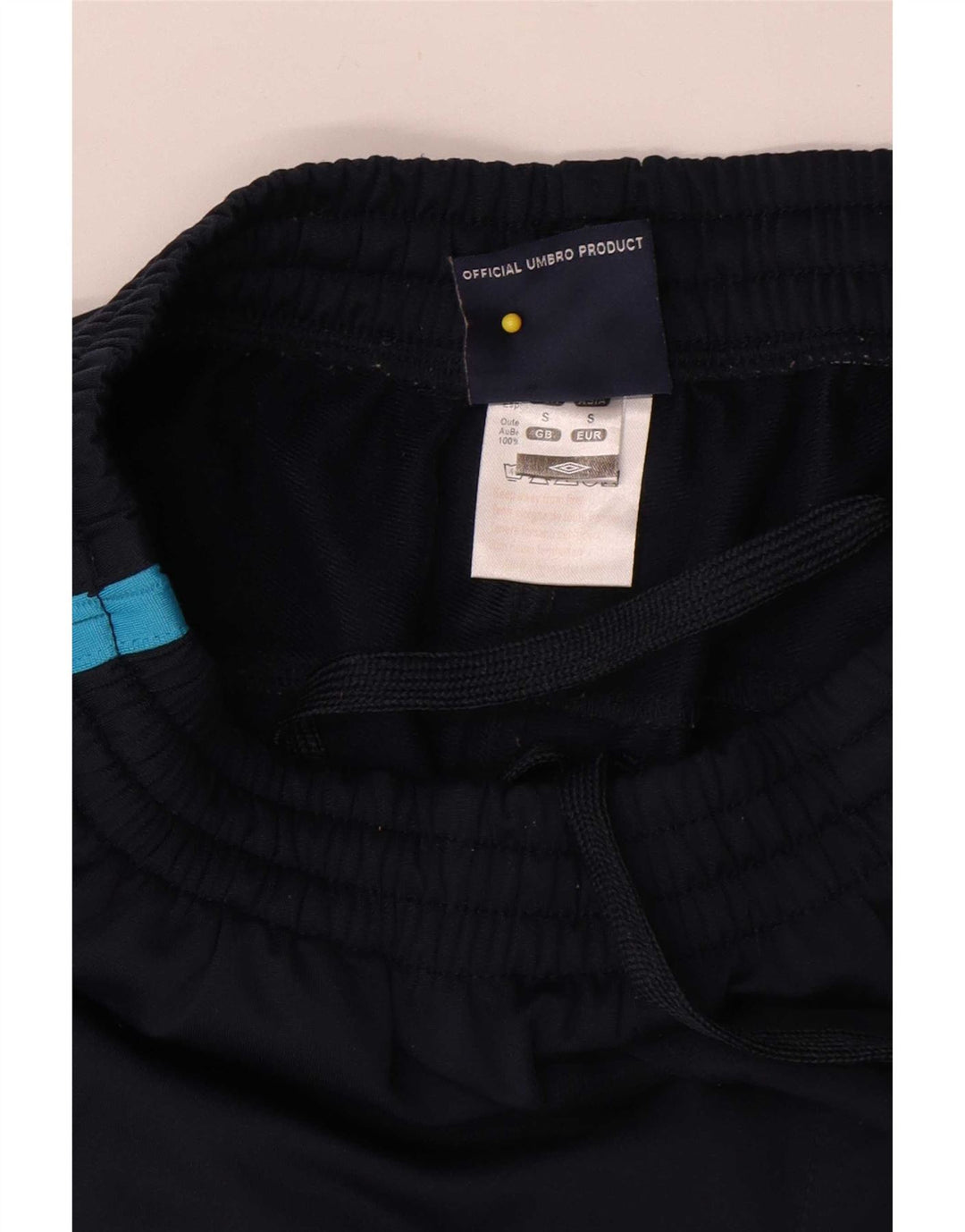 Męskie spodnie dresowe Umbro, małe, granatowe, z poliestru w blokach kolorów