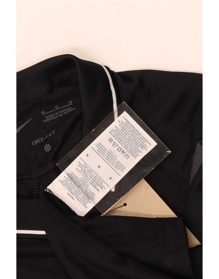 Męska koszulka polo Nike Dri Fit, poliester w kolorze średniej czarnej kolorystyki