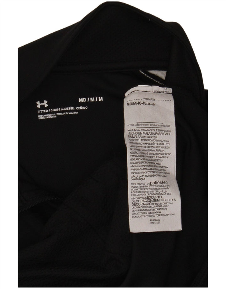 Męska kurtka dresowa Under Armour, średnia czarna, poliestrowa w blokach kolorystycznych