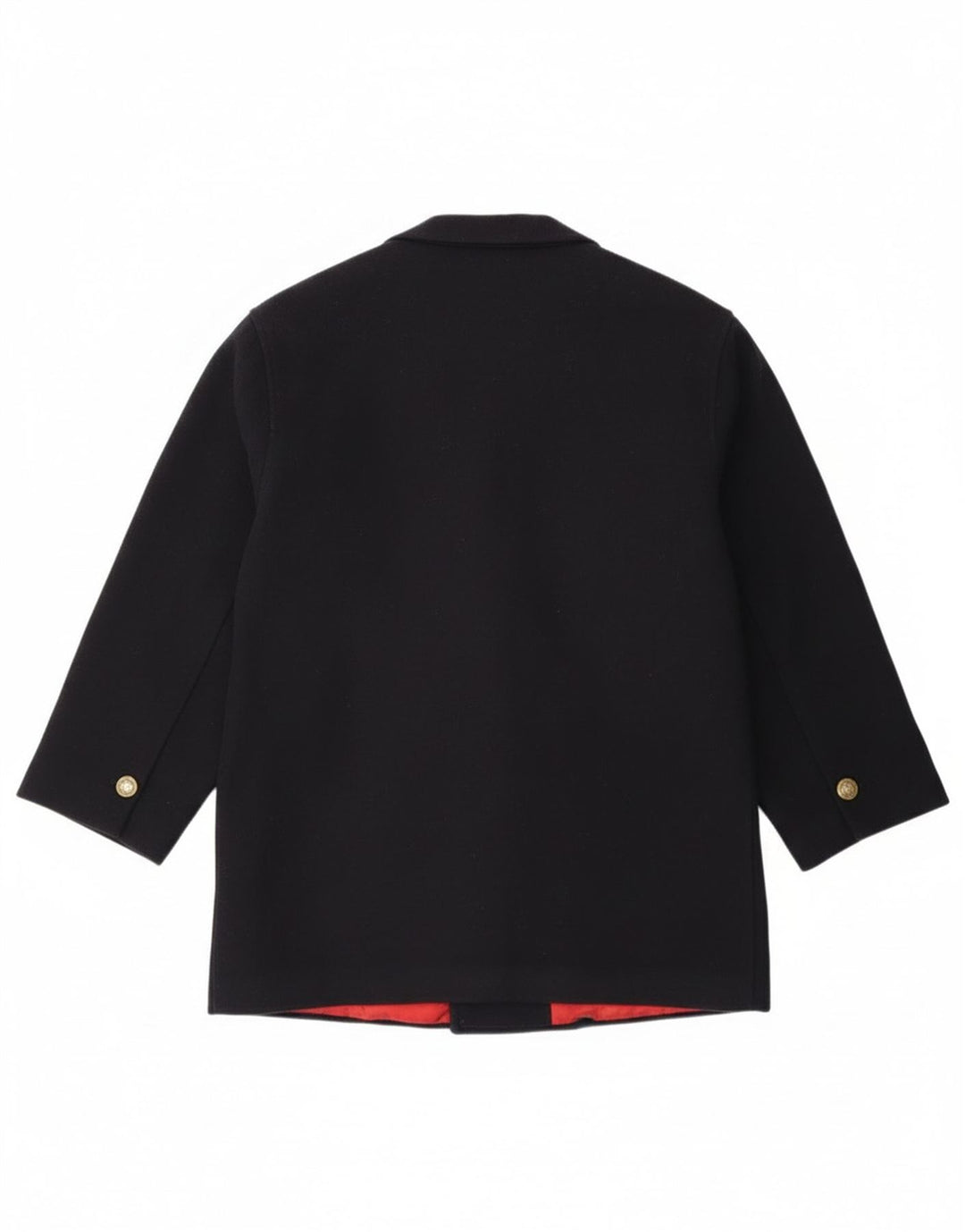 Męski płaszcz z podwójnymi piersiami w stylu vintage o regularnym kroju IT 46 Mała granatowa wełna