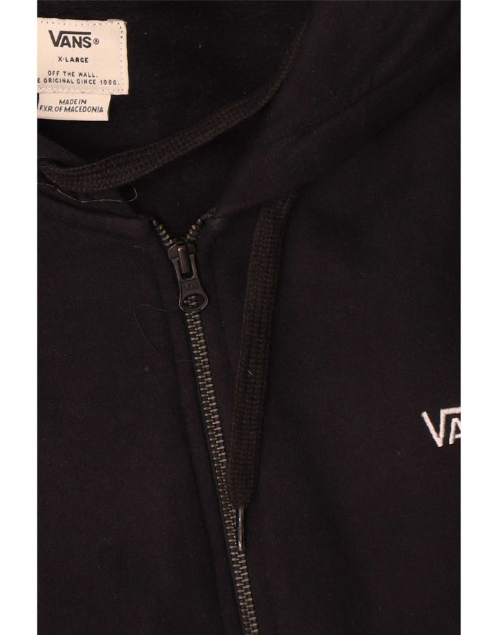Męski sweter z kapturem i zamkiem błyskawicznym Vans XL, czarny, bawełniany