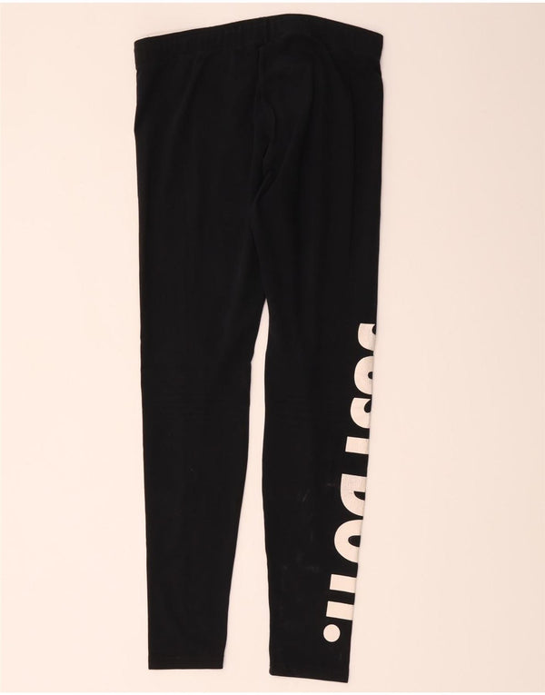 Damskie legginsy Nike Graphic UK 12, średnie czarne, bawełniane