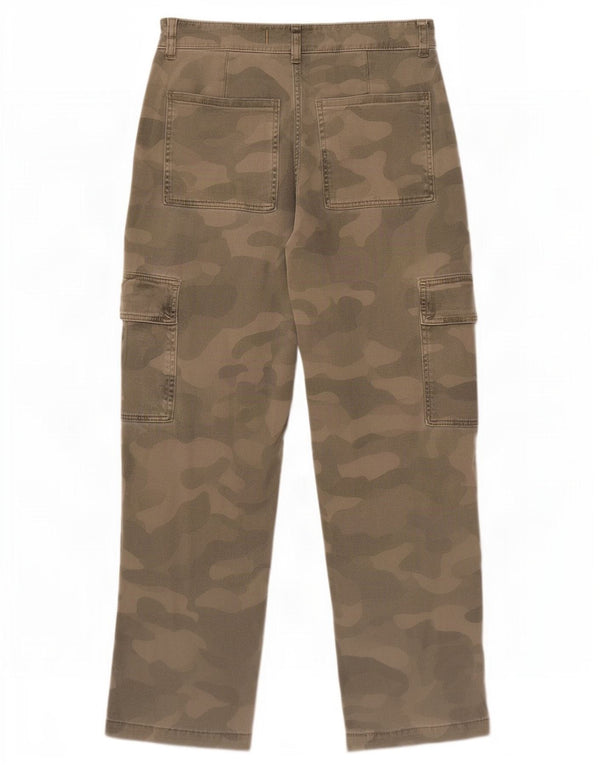 Damskie spodnie cargo z wysokim stanem Hollister Dad US 10 Large W30 L30 Khaki