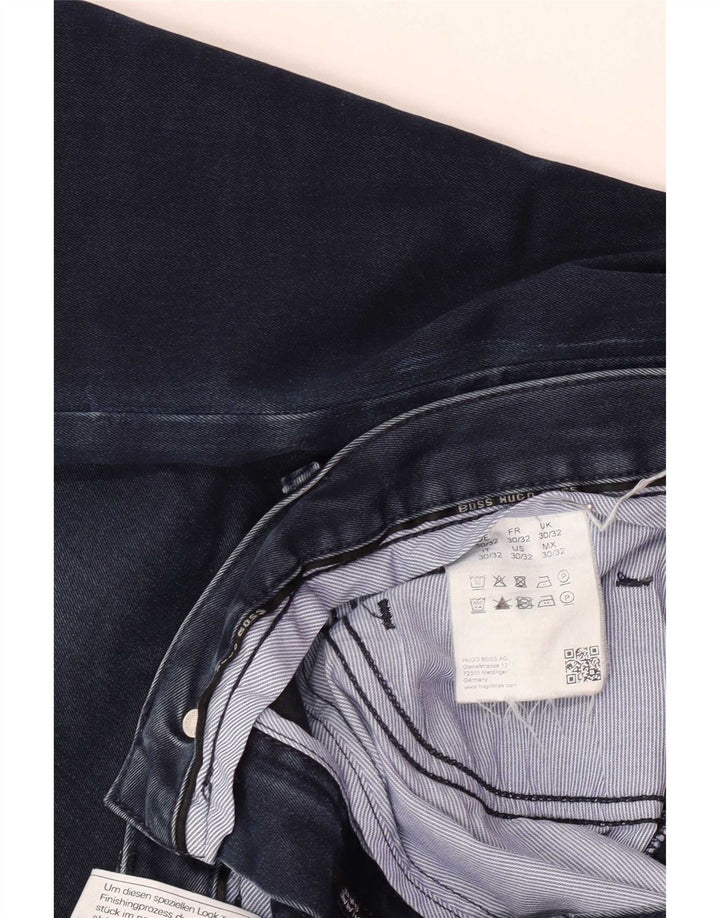 Męskie jeansy Slim Hugo Boss W30 L32 Niebieskie bawełniane