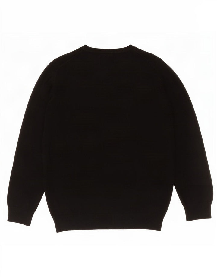 Marks & Spencer Damski sweter z dekoltem w kształcie litery V, UK 12, średni czarny