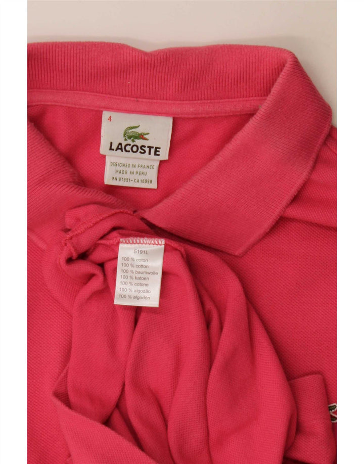 Męska koszulka polo Lacoste, rozmiar 4, średnia, różowa, bawełniana
