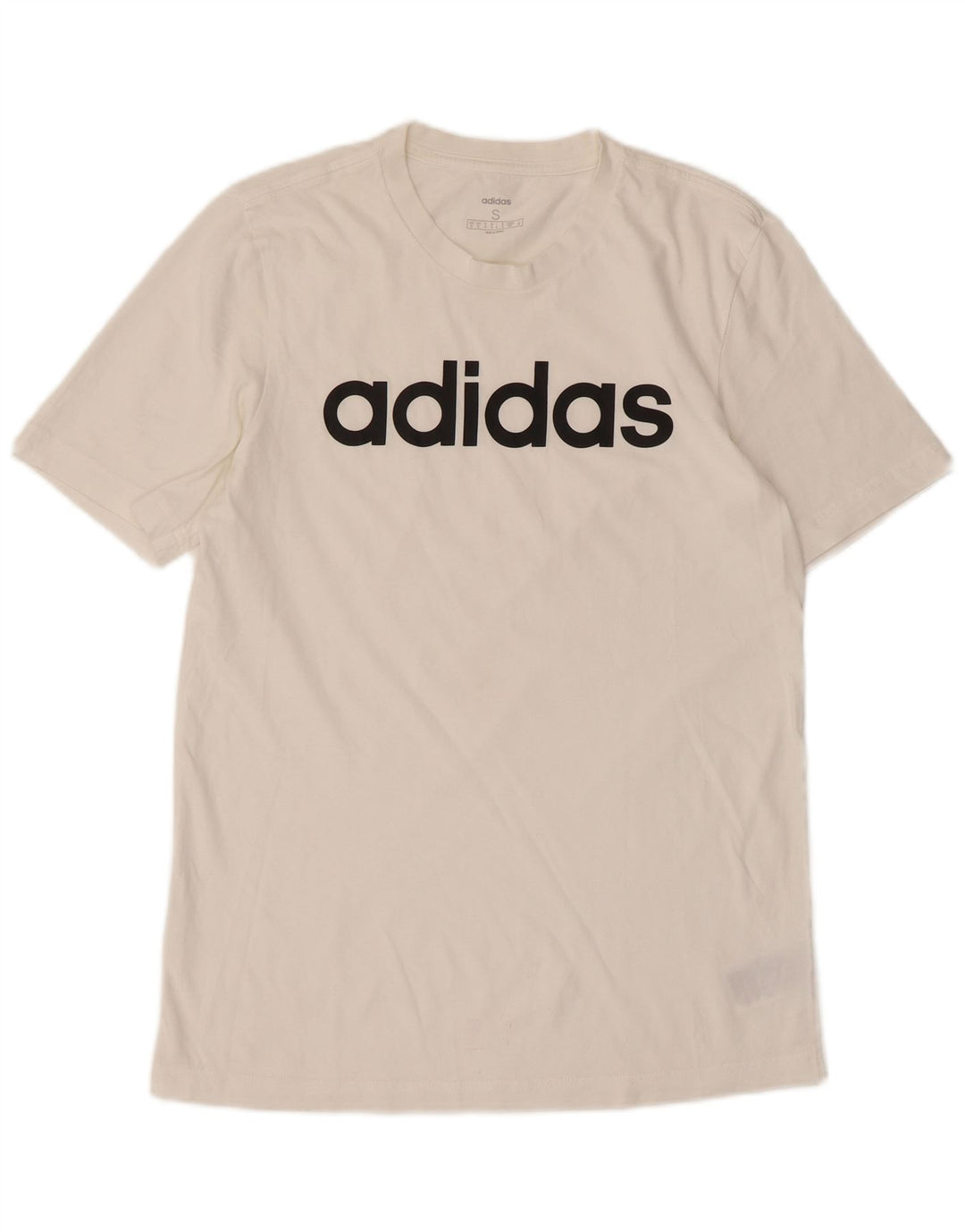 Męska koszulka z grafiką Adidas, mała, biała, bawełniana