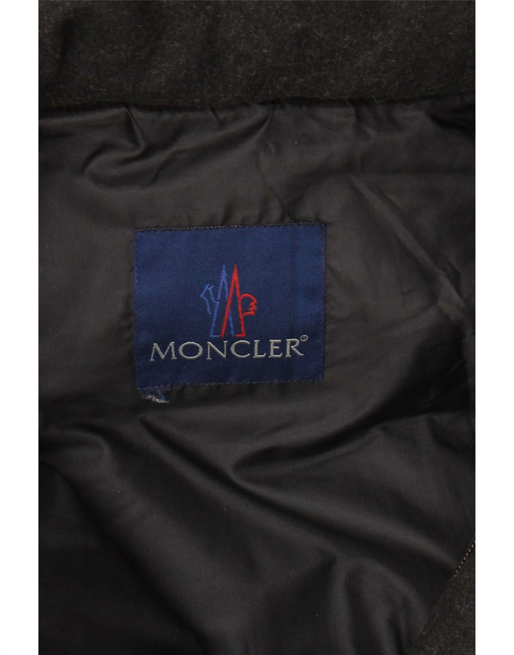 Męska ocieplana kurtka z kapturem Moncler UK 36 Mała czarna wełna