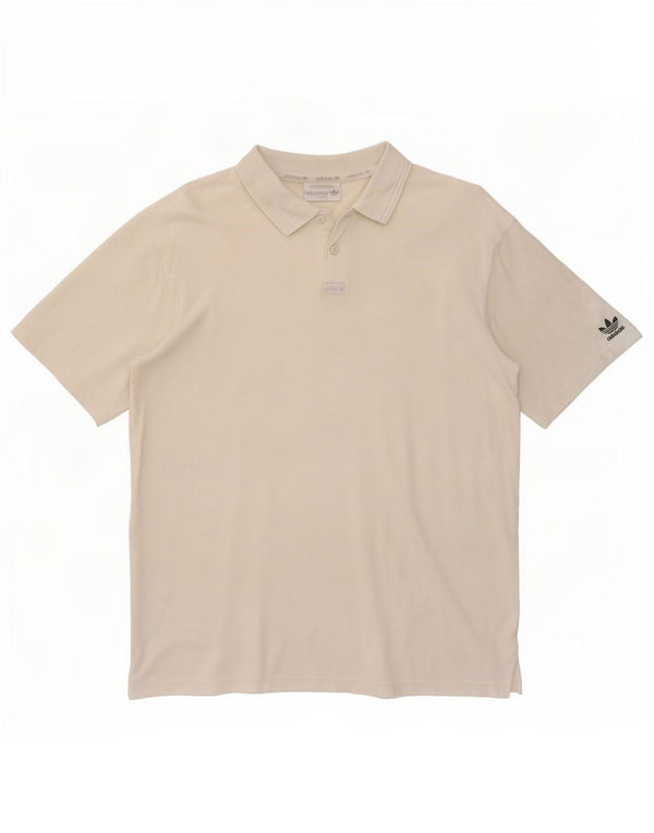 Męska koszulka polo Adidas UK 42/44, duża, biała