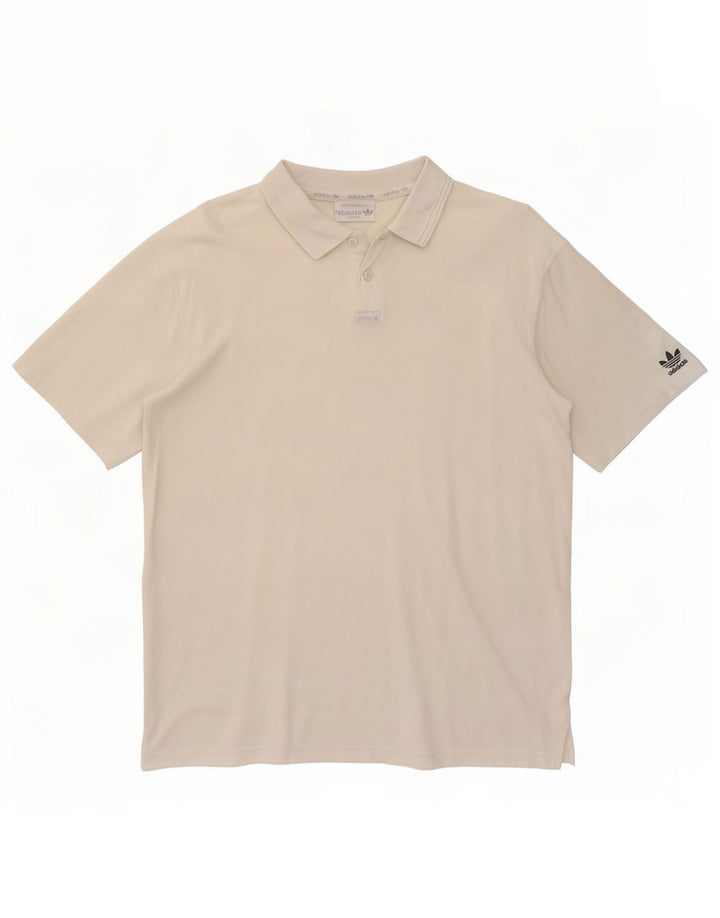 Męska koszulka polo Adidas UK 42/44, duża, biała
