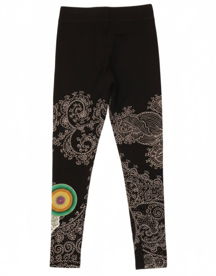 Damskie legginsy Desigual Graphic UK 12 Medium Black Paisley