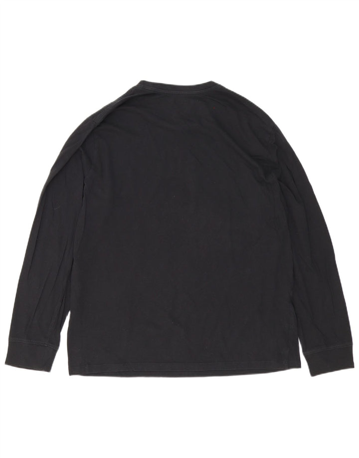 Męski graficzny top Levi's z długim rękawem, duży, czarny, bawełniany