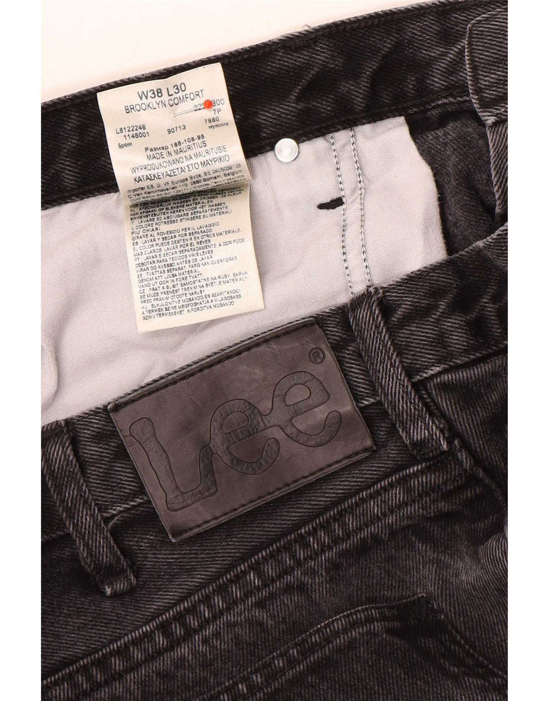 Męskie jeansy Lee Brooklyn Comfort W38 L30, szara bawełna