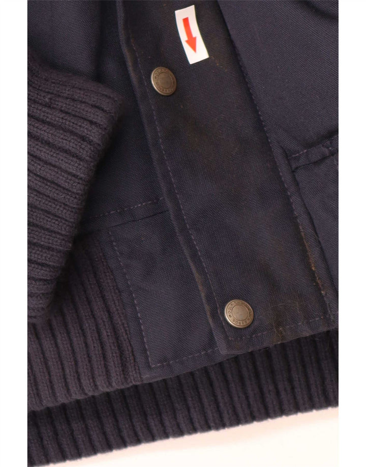 Męska kurtka bomberka z kapturem Woolrich UK 38 Średni granatowy nylon