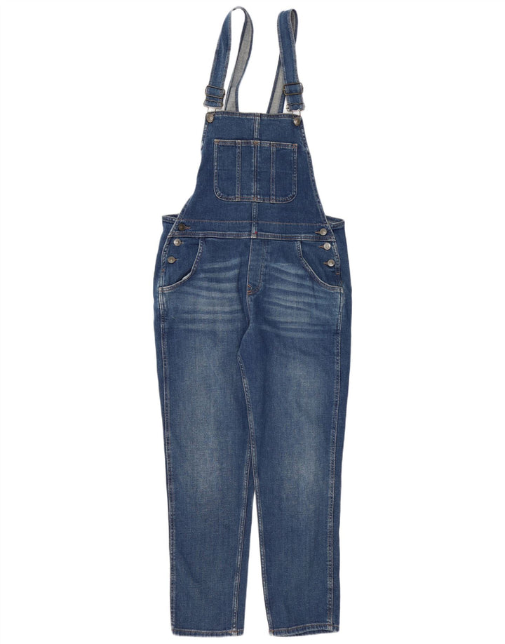 Damskie jeansy ogrodniczki FAT FACE Lewes UK 12 Medium W34 L27 Niebieska bawełna