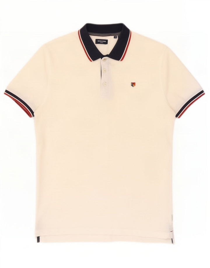 Męska koszulka polo Jack & Jones w kolorze średniobiałym