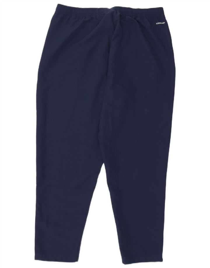 Męskie spodnie dresowe Adidas Aeroready XL granatowe, poliestrowe