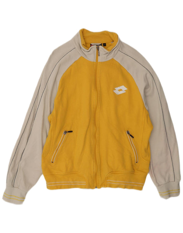 Damska kurtka dresowa LOTTO UK 16, duża, żółta, z blokami kolorów
