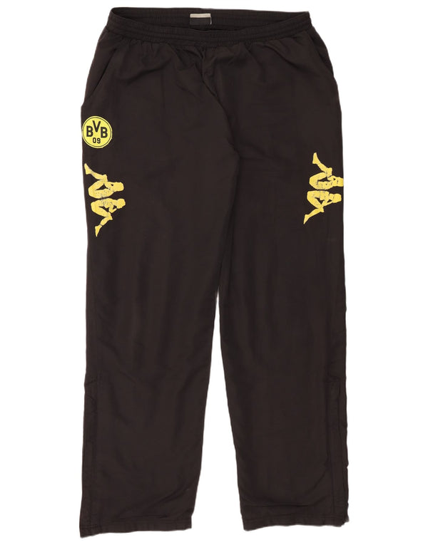 Męskie spodnie dresowe Kappa BVB Dortmund z grafiką 2XL, czarny poliester