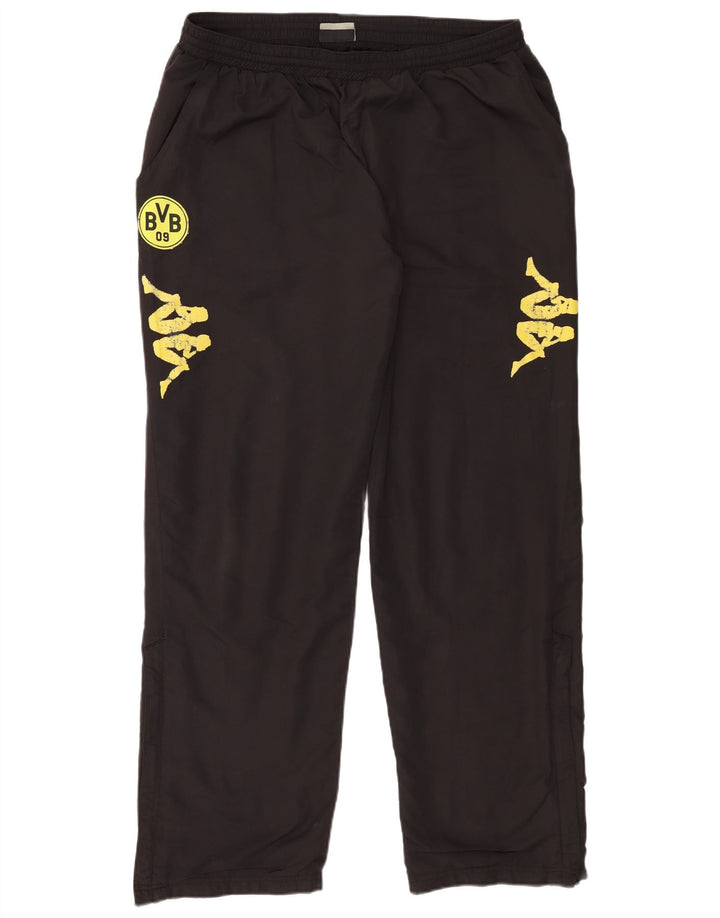 Męskie spodnie dresowe Kappa BVB Dortmund z grafiką 2XL, czarny poliester