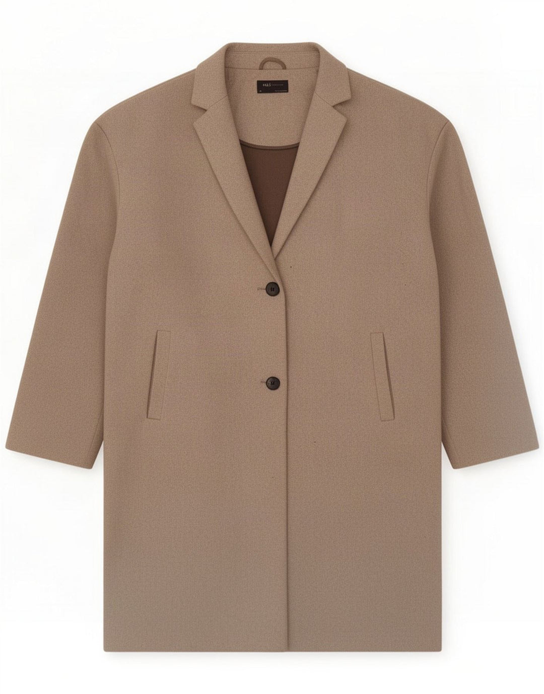 Marks & Spencer Damski płaszcz oversize UK 20 2XL Szary poliester