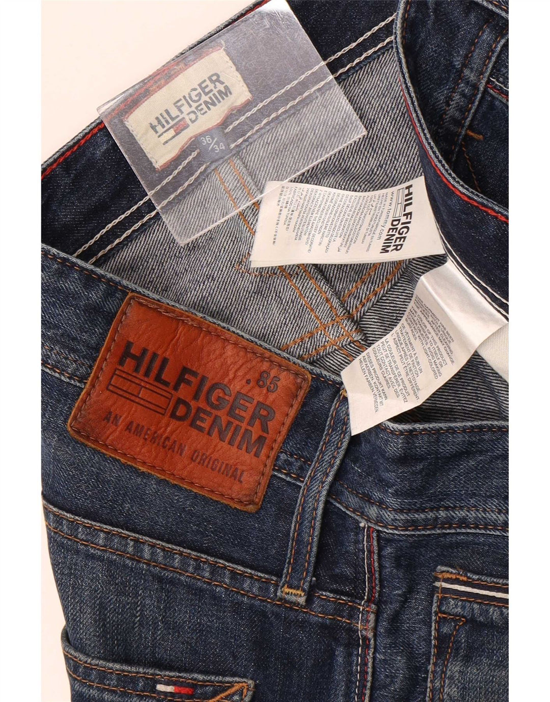 Męskie proste dżinsy Tommy Hilfiger W36 L30 Niebieskie bawełniane