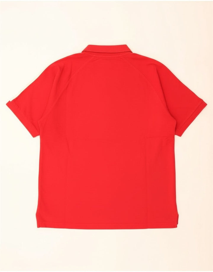 Męska koszulka polo Adidas, średnia czerwona, bawełniana