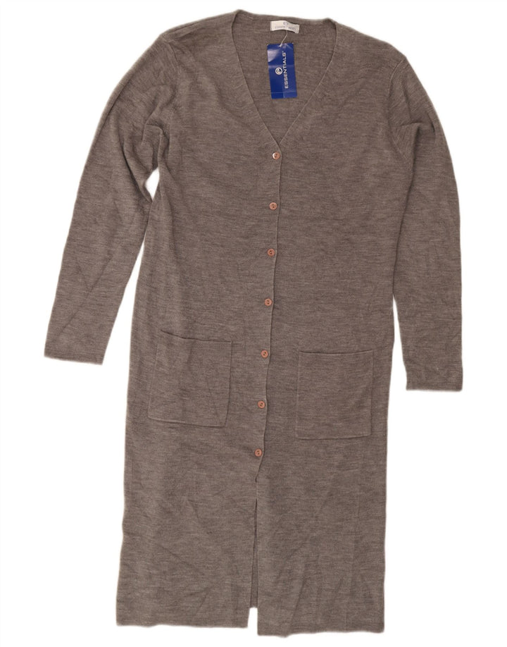 Damski sweter o przedłużonym fasonie Essentials UK 14/16, duży, szary, akrylowy