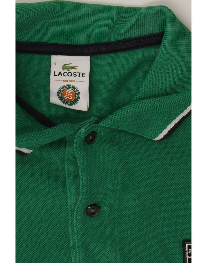 LACOSTE Mens Polo Shirt Size 4 Medium Green Cotton Vintage Lacoste and Second-Hand Lacoste from Messina Hembry 