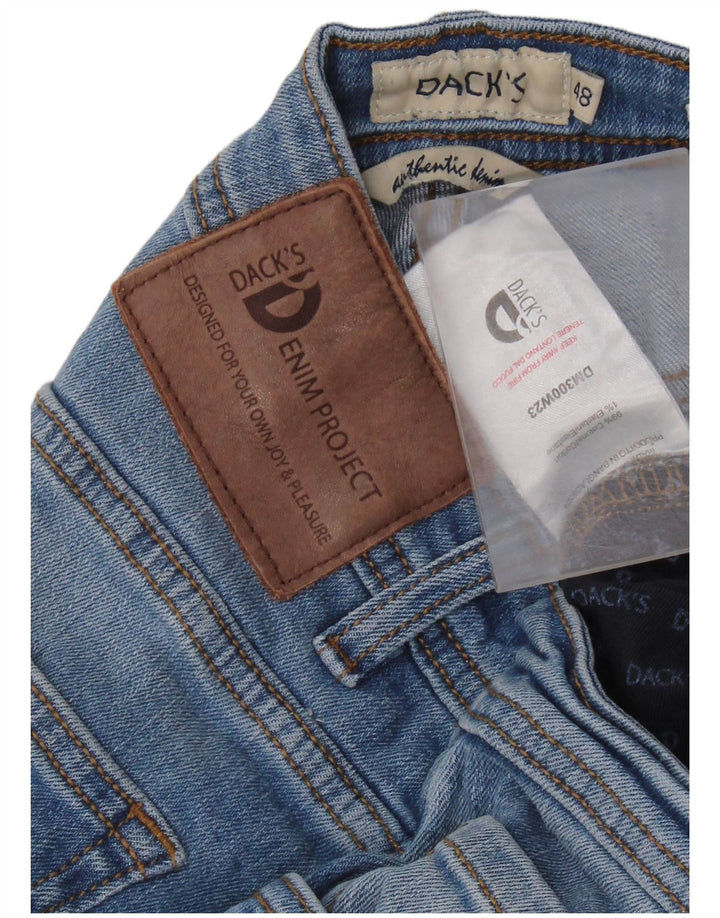 DACK'S Męskie jeansy slim IT 48 Medium W32 L31 Niebieskie bawełniane