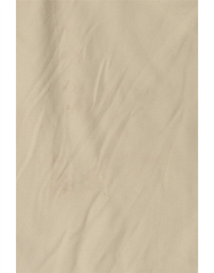 Męska koszulka polo Fred Perry z długim rękawem, mała, z białej bawełny