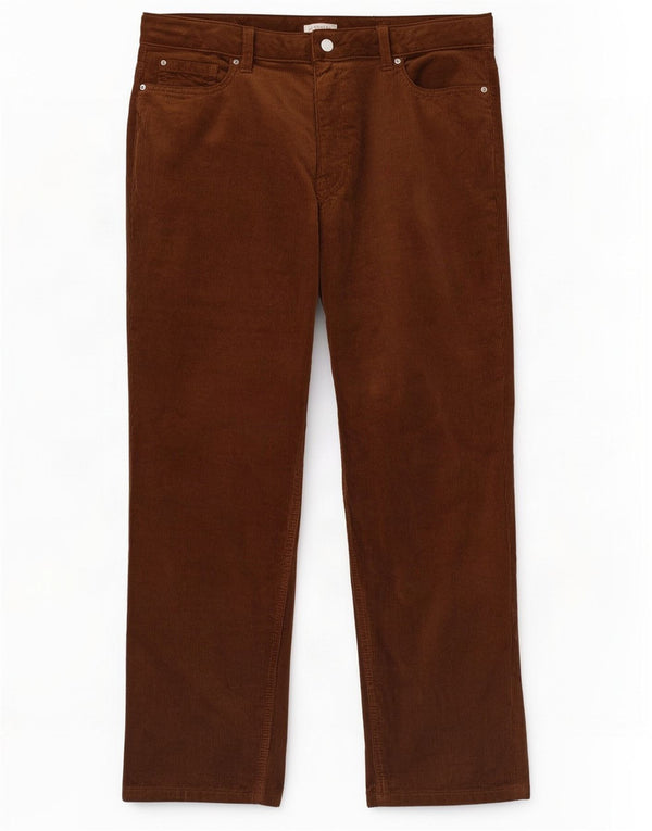 Marks & Spencer Damskie sztruksowe spodnie z wysokim stanem UK 16 Large W34 L27 Bro