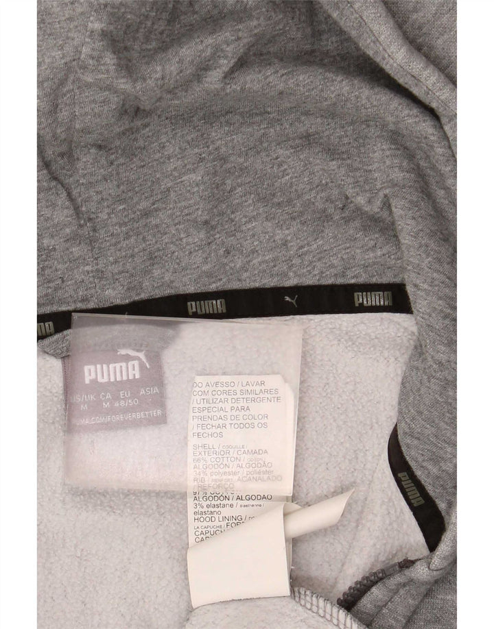 Męski sweter Puma z kapturem i zamkiem, średnioszary, bawełniany