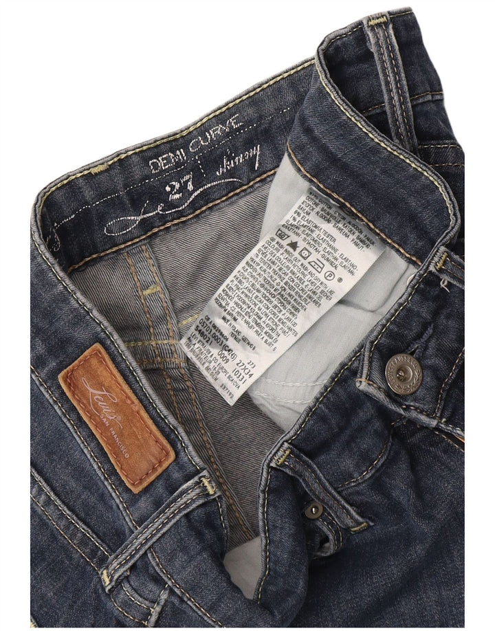 Damskie jeansy LEVI'S Demi Curve Skinny W27 L32 Granatowa bawełna