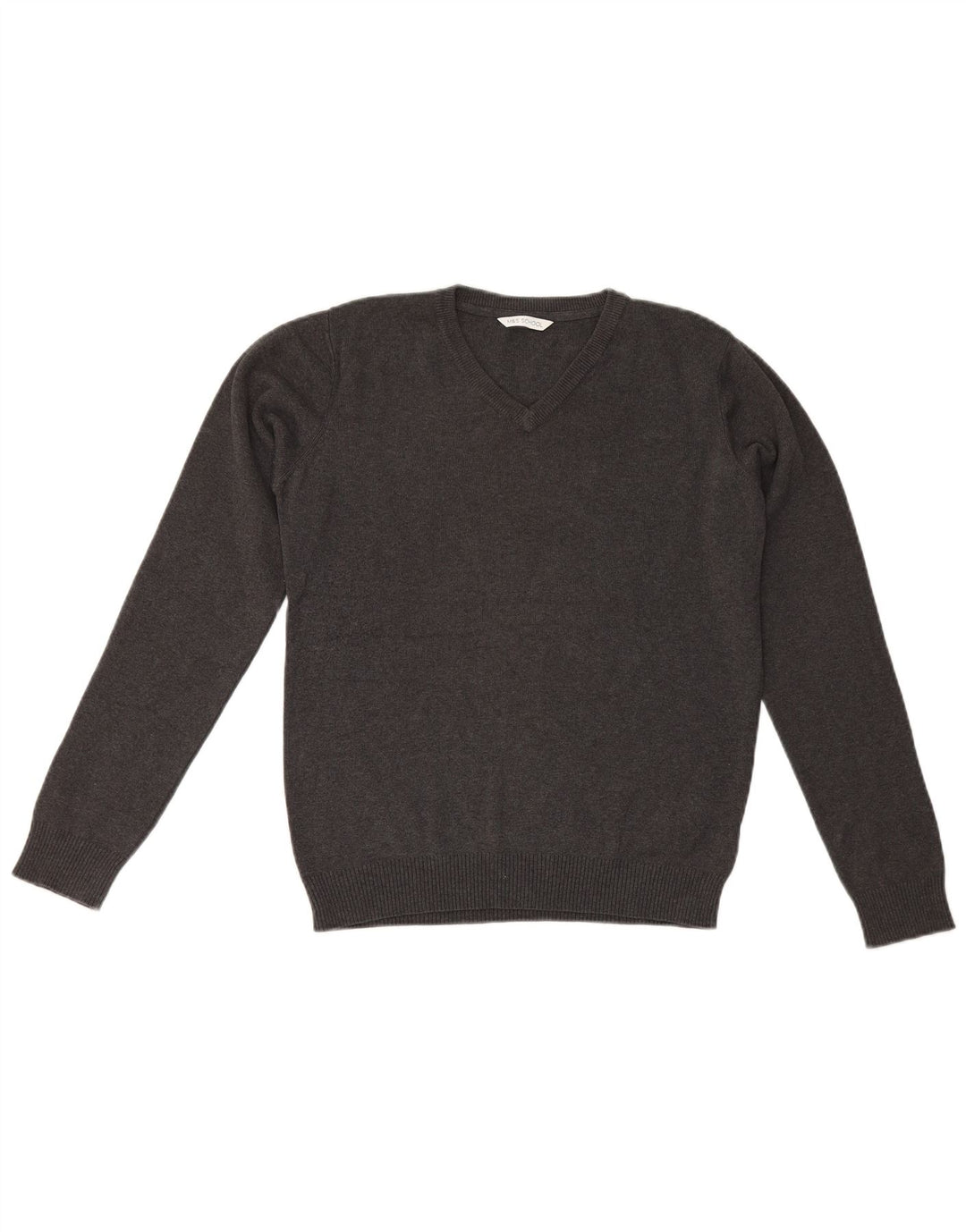 Marks & Spencer Chłopięcy sweter z dekoltem w kształcie litery V, 13-14 lat, szary, bawełniany