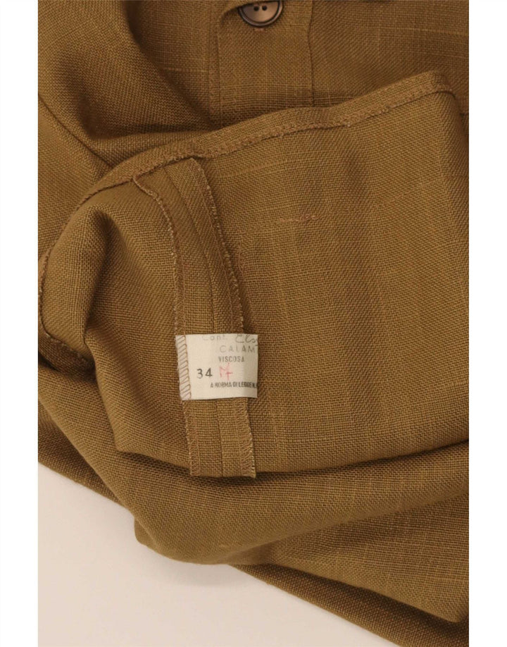 Damska koszula wierzchnia w stylu vintage IT 34 2XS Khaki wiskoza