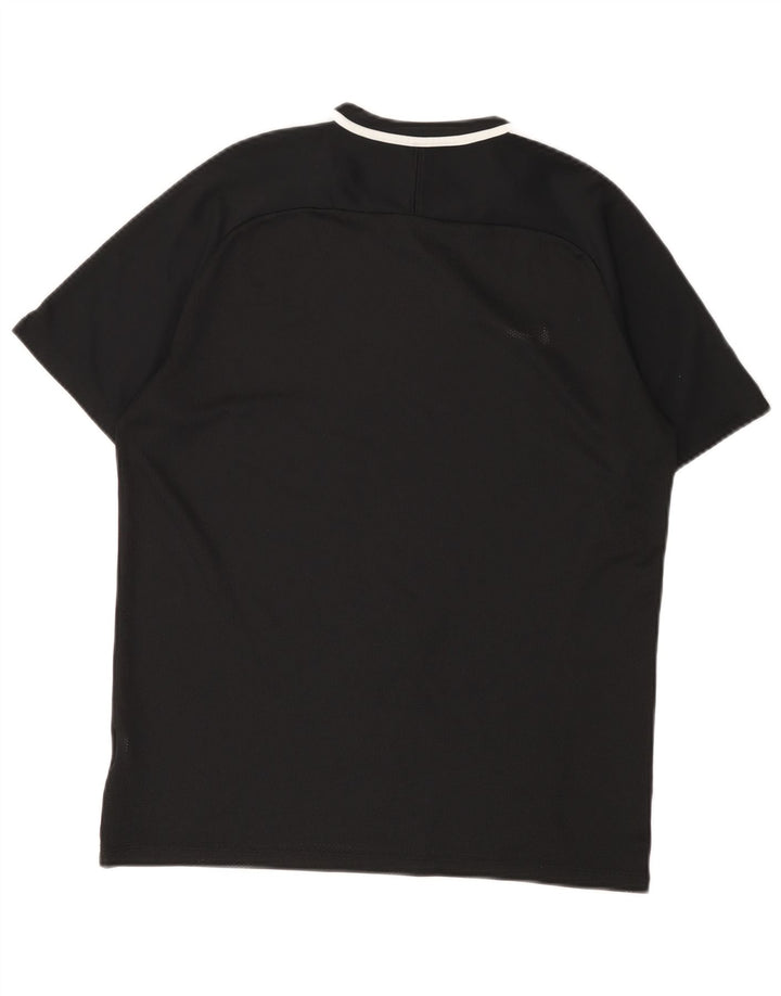 Damski T-shirt NIKE Dri Fit Top UK 16, duży czarny poliester z blokami kolorów