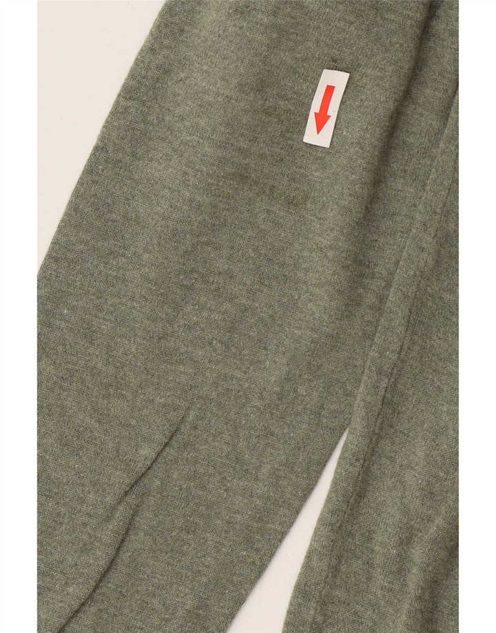 Męski sweter Zara z dekoltem w kształcie litery V, duży, zielony