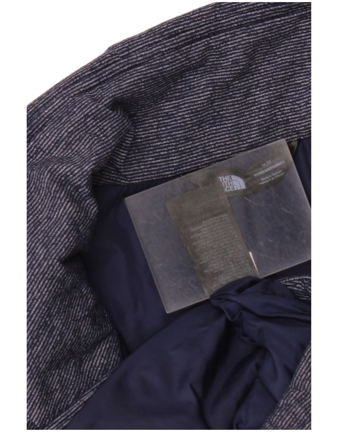 Damska wyściełana kamizelka THE NORTH FACE UK 14 w kolorze średniego granatu w prążki