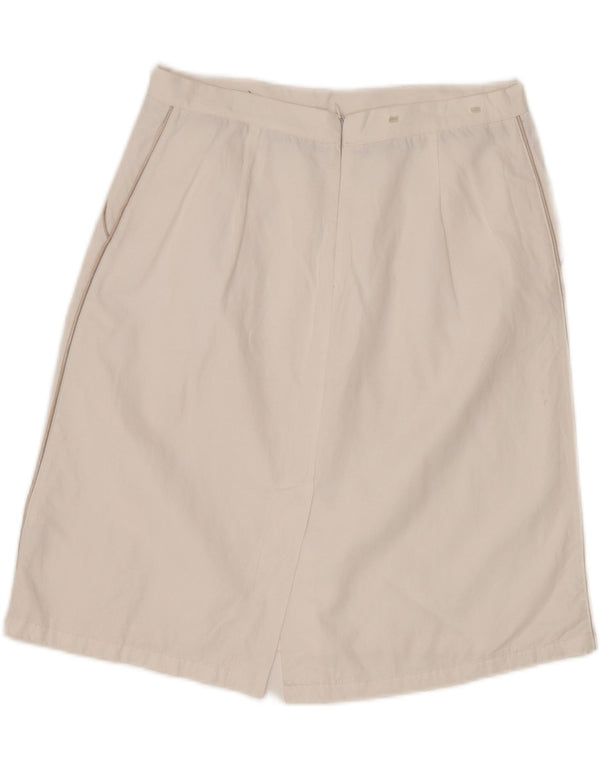 TRUSSARDI Womens A-Line Skirt IT 44 Medium W30  White