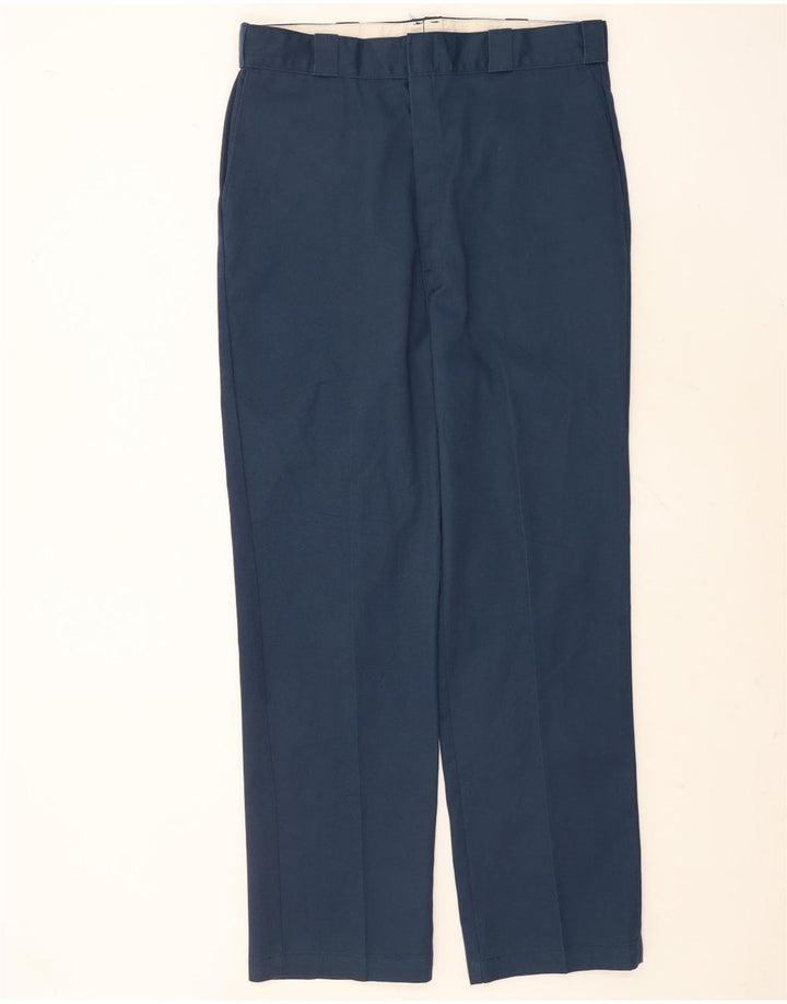 Męskie proste spodnie chino Dickies W38 L34 granatowy poliester